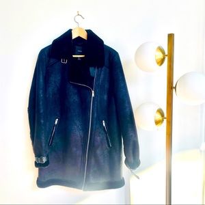 Forever21 Faux Suede and Fur Coat